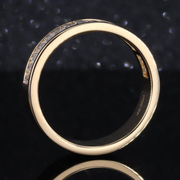 14k Yellow Gold Baguette Cut Lab Grown Ring