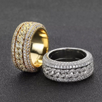 Load image into Gallery viewer, Iced Out Rotating Spinning Hip Hop Lab Grown Diamonds Birthday Anniversary Ring
