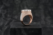 14 kt Iced Out Round & Baguette Shape Royal Championship Ring in Hip Hop for Men