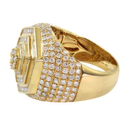 Men's 14K White Gold With Lab Grown Round Diamond Wedding Ring For Men