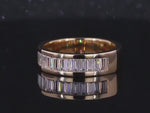 Load and play video in Gallery viewer, 14k Yellow Gold Baguette Cut Lab Grown Ring
