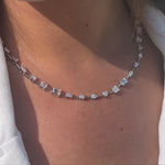 Load and play video in Gallery viewer, 18k White Gold Mixed Fancy Cut Diamond Tennis Bracelet
