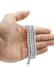 Graduated Brilliant Round Cut Tennis Necklace