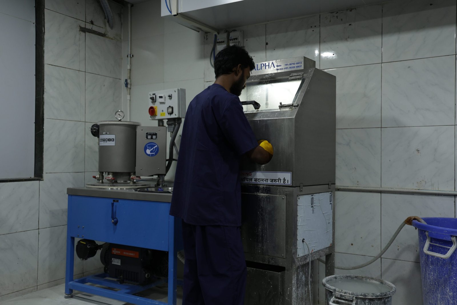 Casting the piece in the selected metal