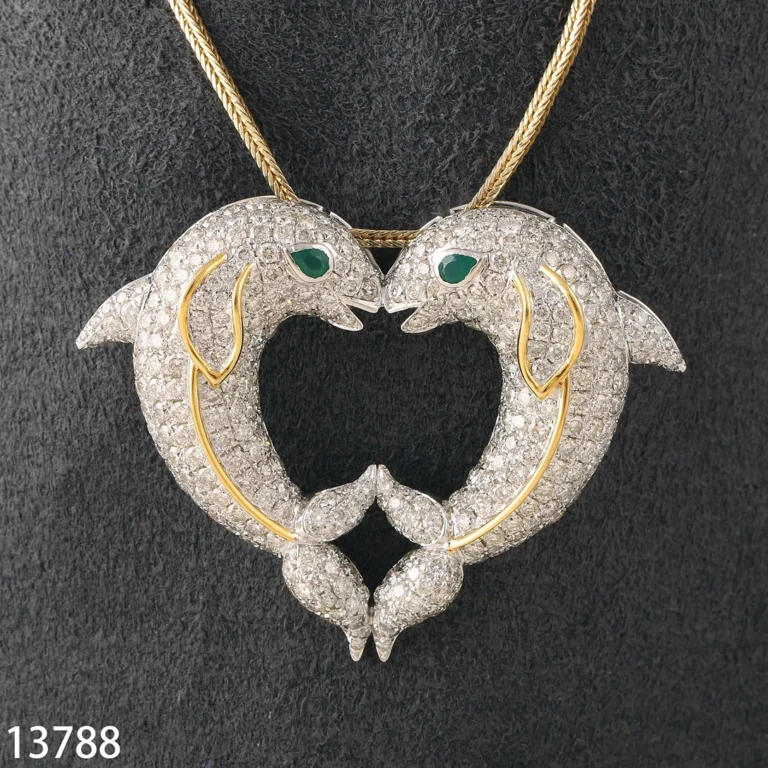 Initial letter diamond pendant by D'Vins Jewels