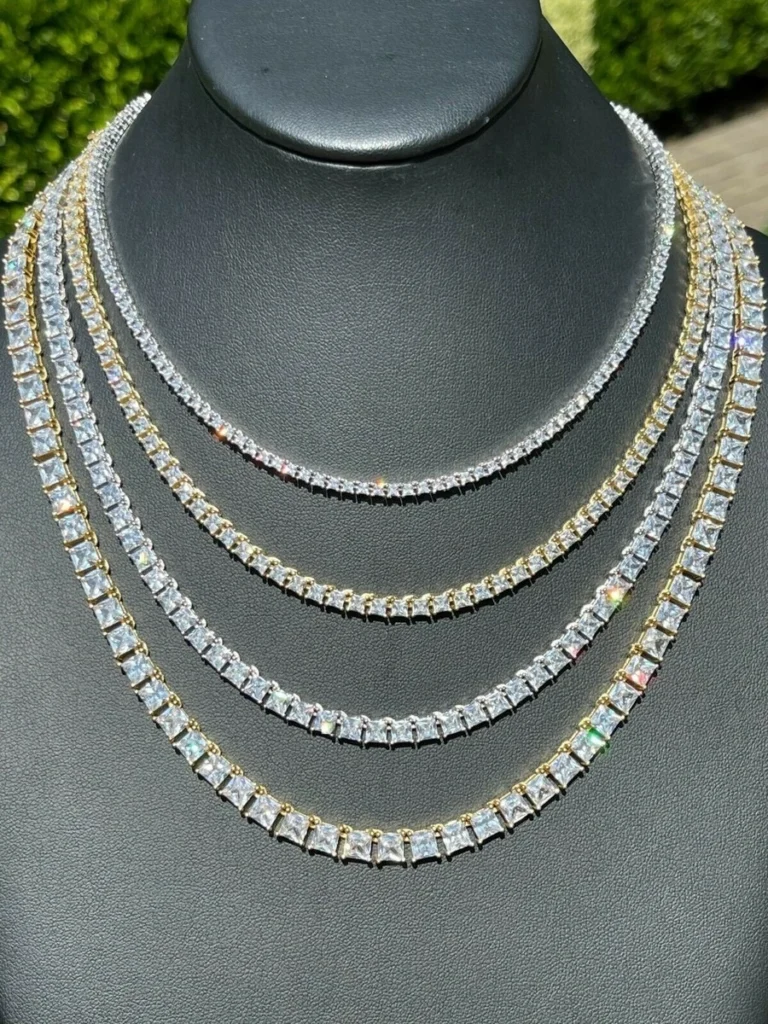 Iced out Cuban link diamond necklace by D'Vins Jewels