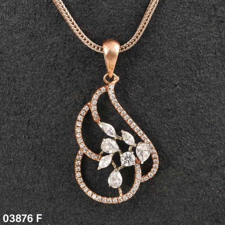 Solitaire diamond pendant by D'Vins Jewels