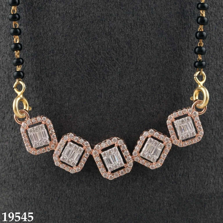 Traditional black bead gold mangalsutra by D'Vins Jewels