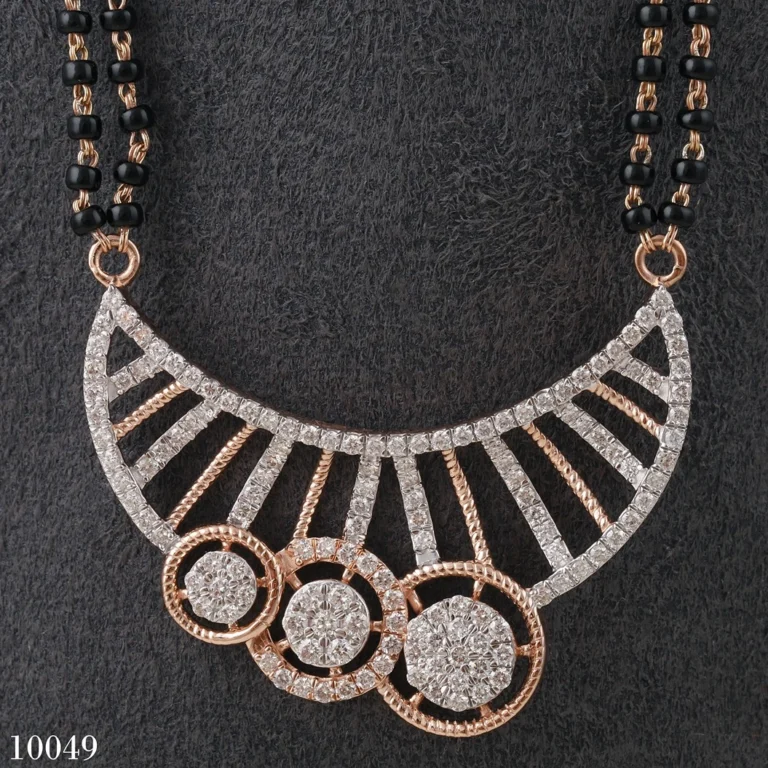 Heart motif diamond mangalsutra by D'Vins Jewels
