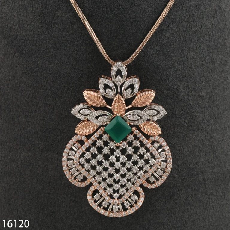 Cluster diamond pendant design by D'Vins Jewels