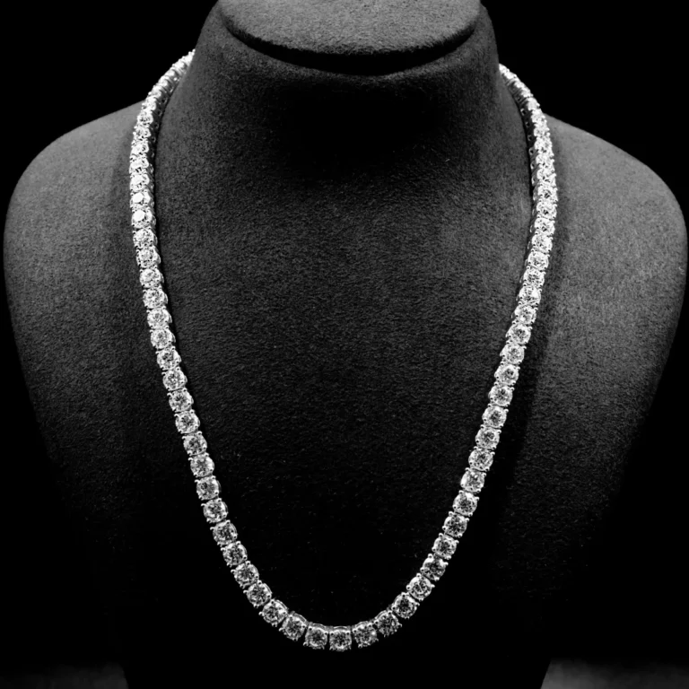 Lab-grown diamond tennis necklace by D'Vins Jewels