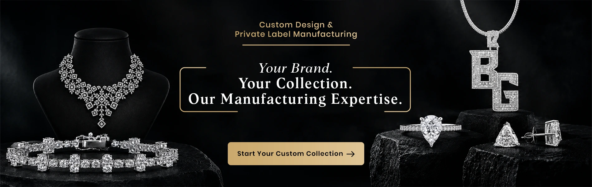 Diamond jewelry manufacturer in India offering natural and lab-grown diamond jewelry by D'Vins Jewels